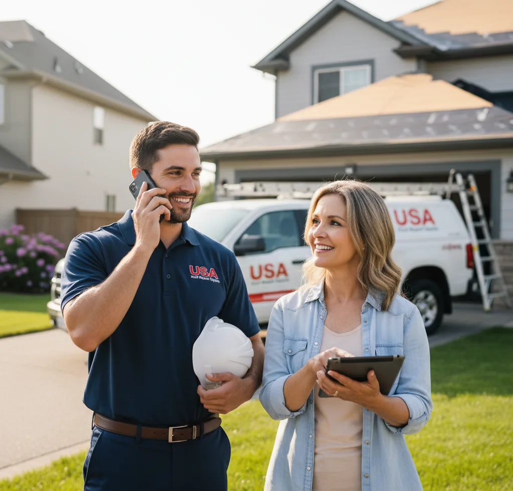 USA Roof Repair Experts customer support in Dane